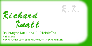 richard knall business card